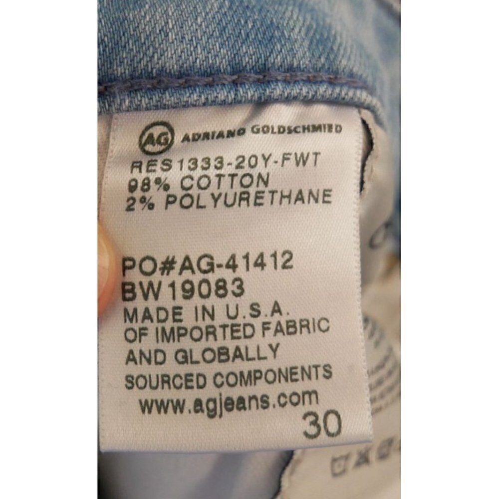 AG Adriano Goldschmied The Stilt Roll Up Jeans in Light Blue 30 - Picture 6 of 6